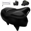 DAWAY C40 Ultra-Comfortable Oversized Bike Seat - Memory Foam Padded, Extra Wide Soft Bicycle Saddle for Men Women Seniors - Fit for Peloton, Cruiser, Stationary, Mountain Road Bikes - Shock Absorbing view 1