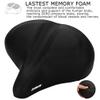 DAWAY C40 Ultra-Comfortable Oversized Bike Seat - Memory Foam Padded, Extra Wide Soft Bicycle Saddle for Men Women Seniors - Fit for Peloton, Cruiser, Stationary, Mountain Road Bikes - Shock Absorbing view 3