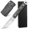 Ccanku C1390 Fixed Blade Knifes 7.3-Inch Outdoor Survival Tools D2 Blade Steel & G10 Handle with Kydex Sheaths Clip for Outdoor Activities, Camping, Bushcraft and Hunting(Silver) view 1