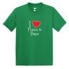 I Love My Nana & Papa - Heart Cute Infant/Toddler Cotton Jersey T-Shirt (Kelly, 12 Months) view 1