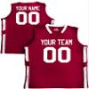 Custom Basketball Short Old School Style Cardinal and White Adult 3X-Large view 1