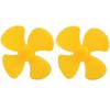 Aexit Brushless Motor Electrical equipment 4 Vanes RC Boat Airplane Propeller 1.6-inch Dia Yellow 2PCS view 1