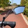 MEACHOW New Scratch Resistant Glass Lens,Handlebar Bike Mirror, Adjustable Safe Rearview Mirror, Bicycle Mirror (Silver Right Side) ME-003RS view 3