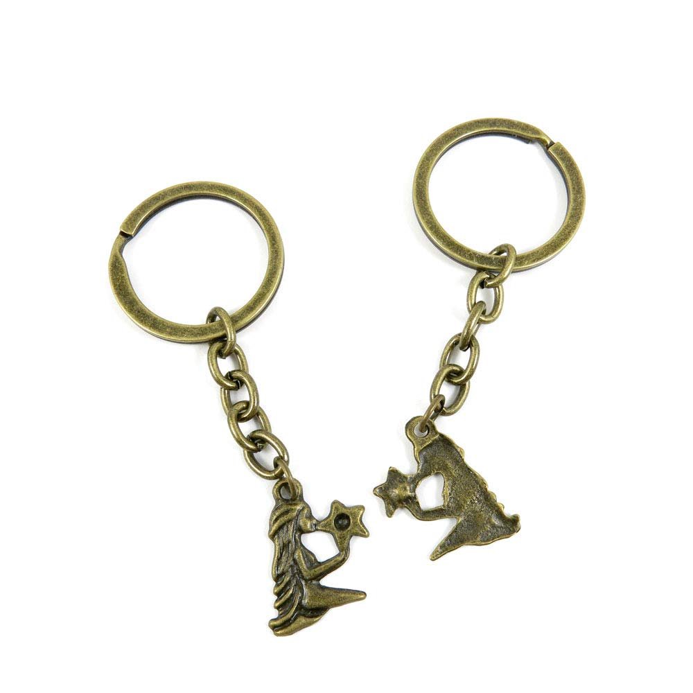 5 Items Keychain Keyring Key Tags Chains Rings Jewelry Bag Charms J2DB6 Virgo Tag