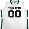 Custom Basketball Short Old School Style White and Forest Green Adult Large view 2