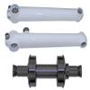 Alta Chromoly Bicycle Crank Set 175mm American Sealed Bottom Bracket 8 Splines, Multiple Colors. (White) view 1