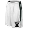 Custom Basketball Short Old School Style White and Black Adult 3X-Large view 1