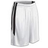 Custom Basketball Short Old School Style White and Black Adult 3X-Large view 2