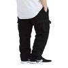 AIRNINE Men's Fleece Cargo Sweatpants Heavyweight M-5XL (Black, Large) view 2