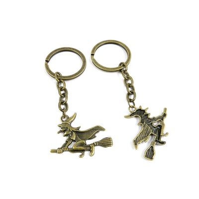 5 Items Keychain Keyring Key Tags Chains Rings Jewelry Bag Charms Z1WG7 Witch