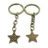 5 Items Keychain Keyring Key Tags Chains Rings Jewelry Bag Charms AA442 Five-Pointed Star view 1
