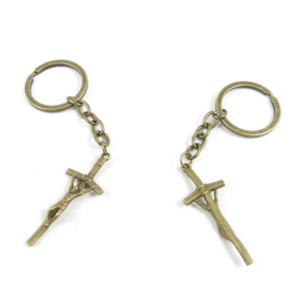1 Items Keychain Keyring Key Tags Chains Rings Jewelry Bag Charms E8AZ3 INRI Jesus Cross