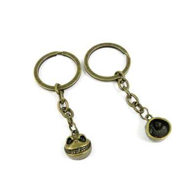 50 Items Keychain Keyring Key Tags Chains Rings Jewelry Bag Charms M8FE2 Evil Frog