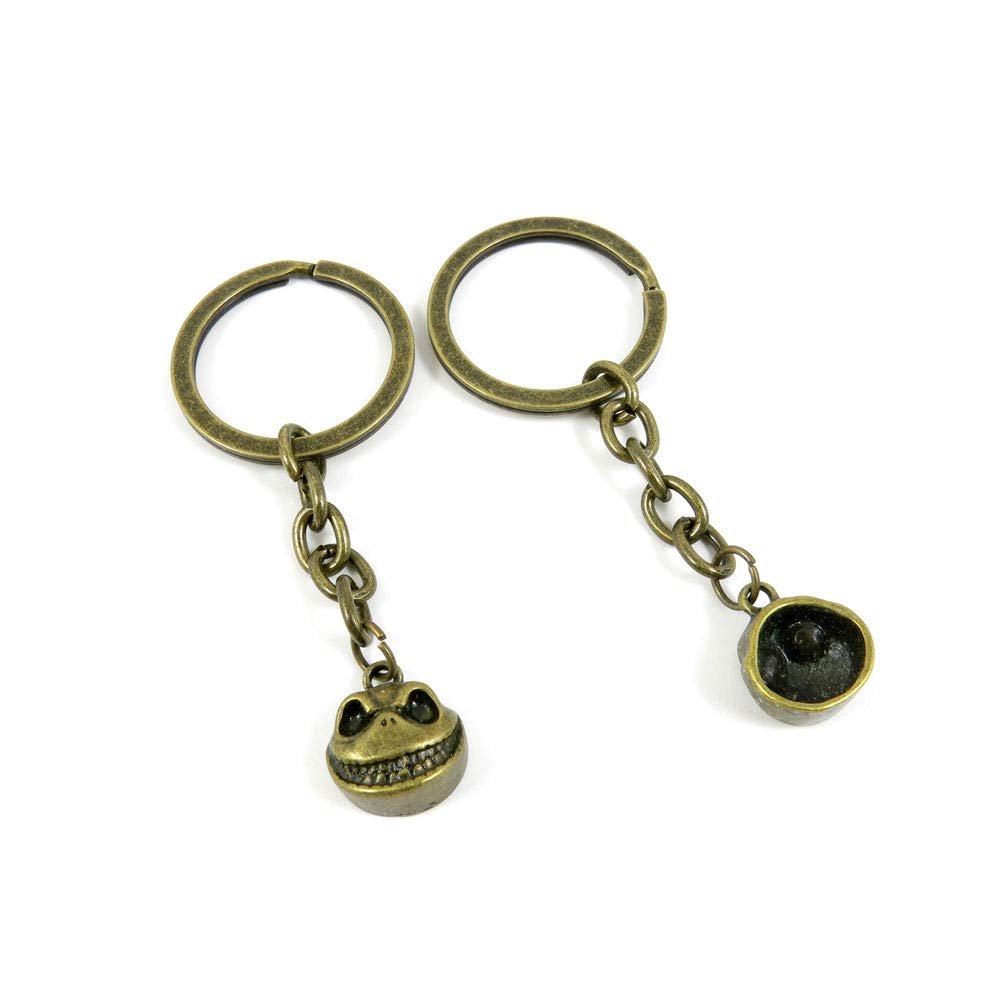 50 Items Keychain Keyring Key Tags Chains Rings Jewelry Bag Charms M8FE2 Evil Frog