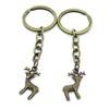 1 Items Keychain Keyring Key Tags Chains Rings Jewelry Bag Charms AA441 Christmas Deer view 1