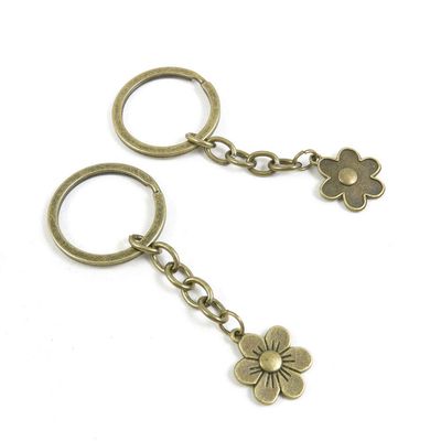 5 Items Keychain Keyring Key Tags Chains Rings Jewelry Bag Charms O7XY5 Cherry Blossoms