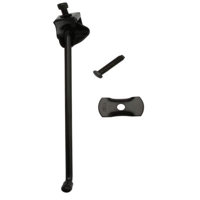 Alta Steel Bicycle Center Mount Kickstand, Multiple Sizes and Colors (Black, 8")