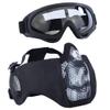AOUTACC Airsoft Protective Gear Set, Half Face Mesh Mask with Ear Protection and Tactical Goggles for Adult Men Women BBS Paintball Shooting CS Survival Games Cosplay (WB) view 1