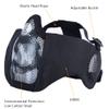 AOUTACC Airsoft Protective Gear Set, Half Face Mesh Mask with Ear Protection and Tactical Goggles for Adult Men Women BBS Paintball Shooting CS Survival Games Cosplay (WB) view 2