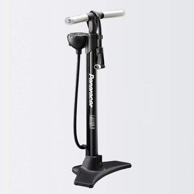 Panaracer BFP-02AGEZ2-B Bicycle Air Pump, One-Touch Installation, Adjustable Air Pressure, Compatible with All Valves, Black, Aluminum