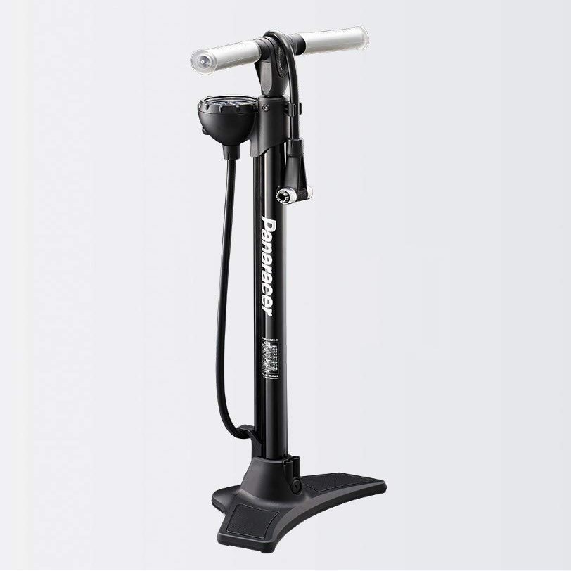 Panaracer BFP-02AGEZ2-B Bicycle Air Pump, One-Touch Installation, Adjustable Air Pressure, Compatible with All Valves, Black, Aluminum