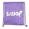St Patrick's Day Drawstring Backpack Cotton Canvas Backpacks Reusable Gift Bags - 10PK Purple CA2725Patty S3 view 2