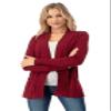 The Simpli Women's Open Long Cardigan Sweater with Pockets Burgundy S view 1