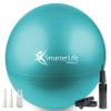 SmarterLife Exercise Ball Yoga Ball for Fitness, Balance, Stability, or Pregnancy, Gym Ball for Core Workout, Physical Therapy, Yoga Ball Chair for Office, Anti-Slip Anti-Burst (45cm, Turquoise) view 1