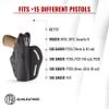 1791 GUNLEATHER Sig P320 Thumb Break Holster - Right Handed OWB Leather Gun Holster - Fits Sig Sauer P220, P227, P320 and Ruger Security-9 Stealth Black view 3