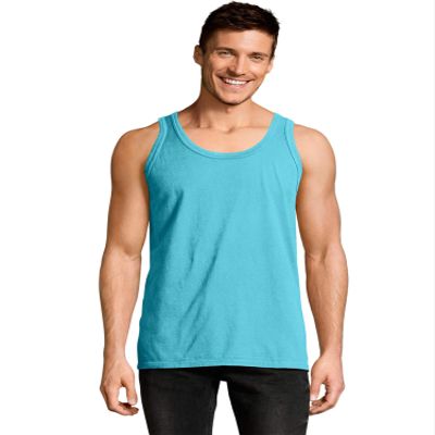 Unisex 5.5 oz., 100% Ringspun Cotton Garment-Dyed Tank 2XL FRESHWATER