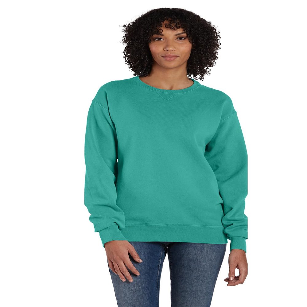 ComfortWash by Hanes Unisex 7.2 oz., 80/20 Crew Sweatshirt M SPANISH MOSS