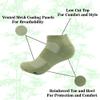 BambooMN Men's Rayon from Bamboo Fiber Sports Superior Wicking Athletic Ankle Socks - Olive Green - 2 Pairs - Size 6-10 view 4