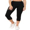 ACT827066_BLK_L Mesh Capri Leggings view 1