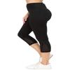 ACT827066_BLK_L Mesh Capri Leggings view 2