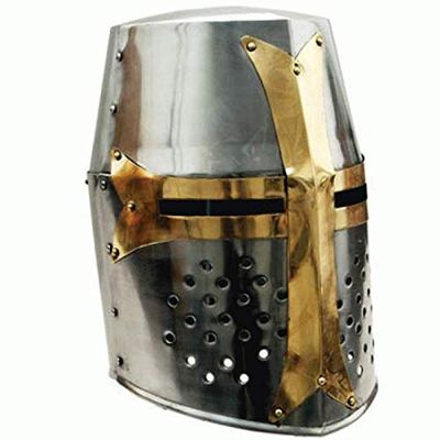Medieval Crusader New Templar Helmet with Mason's Brass Cross ABS