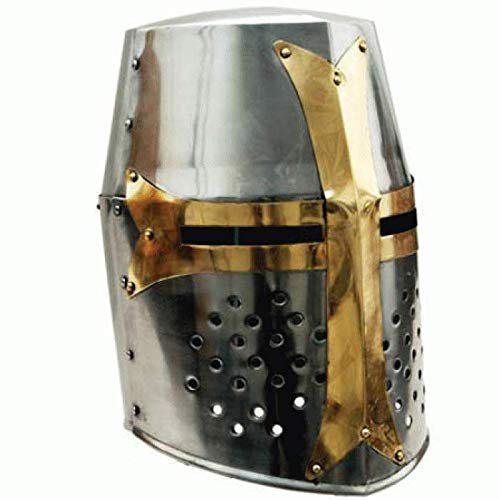 Medieval Crusader New Templar Helmet with Mason's Brass Cross ABS