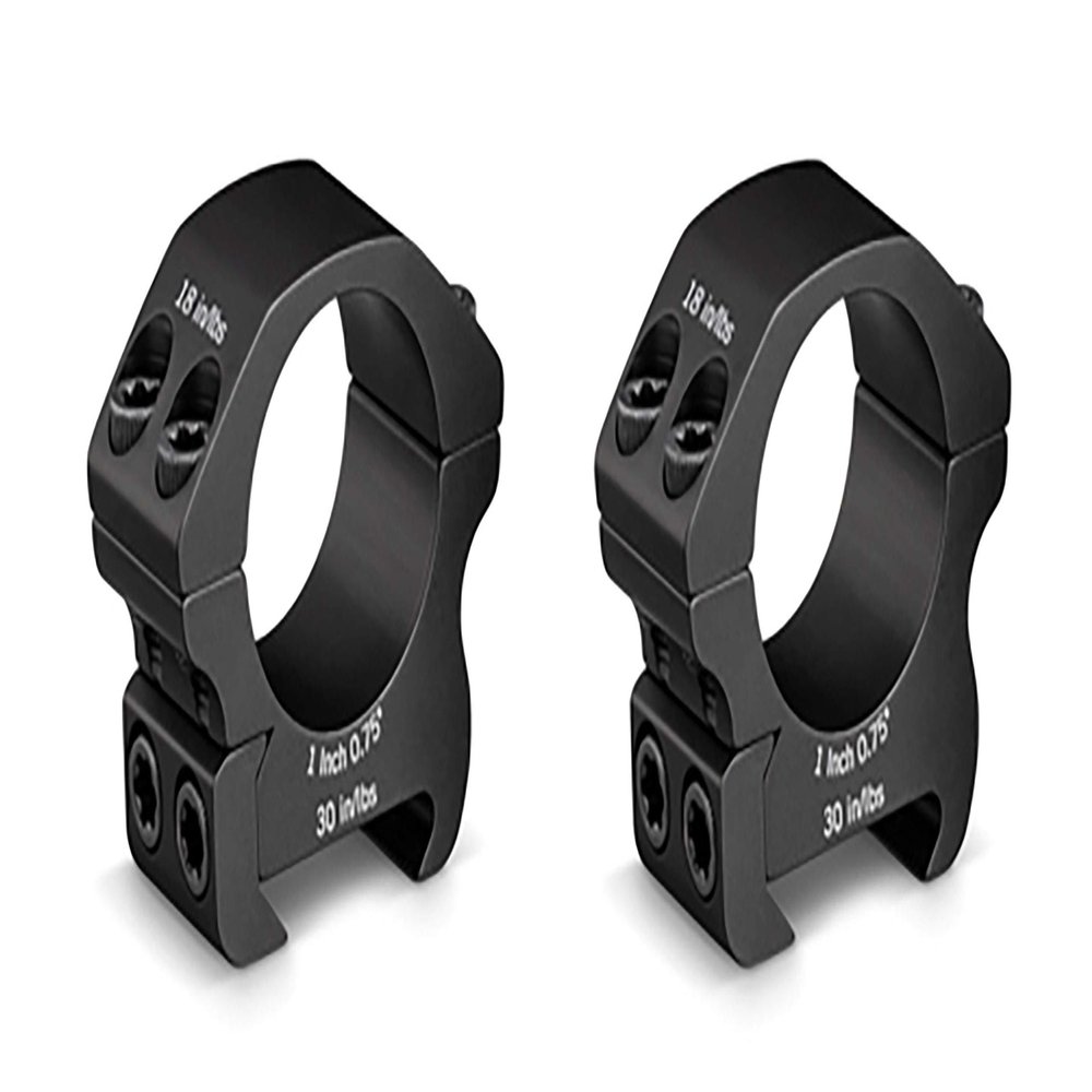 Vortex Optics Pro Series Riflescope Rings - 1 inch - Low Height [0.75 Inches | 19.05 mm], Black