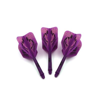 CUESOUL Integrated Dart Shaft and Flights L-Dart Shaft 21mm,Purple Dart Flights