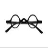 Loovit Small Round Retro Reading Glasses Mens Womens Spring Hinge Readers (One pair/Black, 1.75) view 1