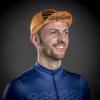 GripGrab Lightweight Summer Cycling Cap UV-Protection Under-Helmet Visor Mesh Hat Thin Breathable SPF Bicycle Headwear Orange/Black view 2