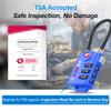 Bright Colors, TSA Approved Cable Luggage Locks 2 Pack Blue, Re-settable Combination with Alloy Body view 2