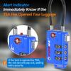 Bright Colors, TSA Approved Cable Luggage Locks 2 Pack Blue, Re-settable Combination with Alloy Body view 3