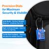 Bright Colors, TSA Approved Cable Luggage Locks 2 Pack Blue, Re-settable Combination with Alloy Body view 4