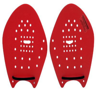 Strokemakers by Speedshop Int'l Swimming Hand Paddles for Swim Training - The Original Stroke Technique Paddle (Size 3, Red)