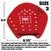 Strokemakers by Speedshop Int'l Swimming Hand Paddles for Swim Training - The Original Stroke Technique Paddle (Size 3, Red) view 2