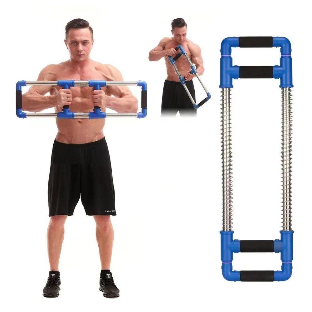 GoFitness Push Down Bar Machine - Chest Expander at Home Workout Equipment for Chest, Arm, Shoulder, Abs and Back - Portable Upper Body Trainer for Home, Travel or Outdoors