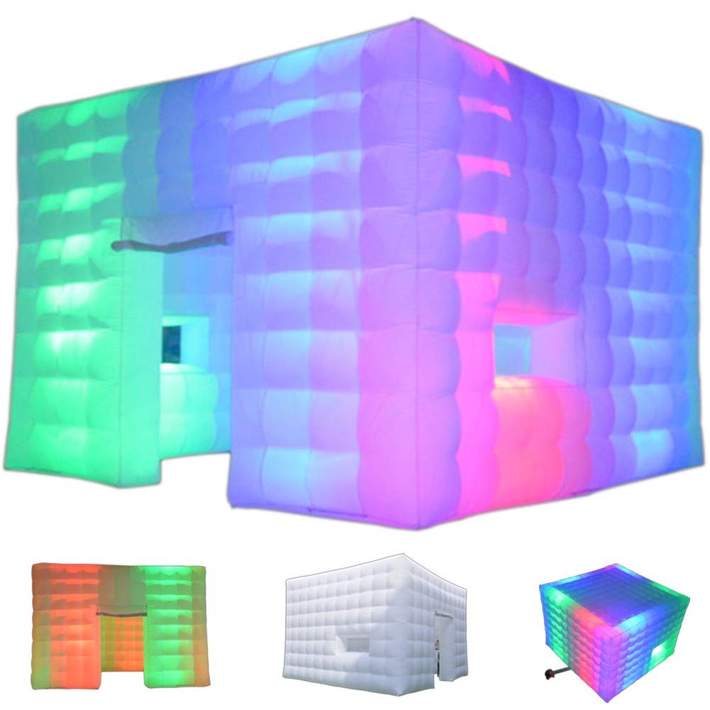 SAYOK Inflatable Party Tent 16.4'x16.4'x11.5' with LED Wall Wash Lights, Night Club Tent for Adults Wedding Birthday Backyard Party