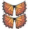 Orange Monarch Wings Accessory - 24.5" x 53" (Pack of 2) - Stunning, Premium Quality Costume, Perfect for Halloween, Cosplay, and Dance Performances view 1