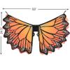 Orange Monarch Wings Accessory - 24.5" x 53" (Pack of 2) - Stunning, Premium Quality Costume, Perfect for Halloween, Cosplay, and Dance Performances view 2