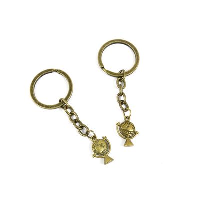 1 Items Keychain Keyring Key Tags Chains Rings Jewelry Bag Charms U5QG8 Globe